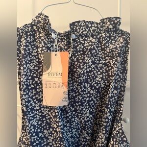 BTFBM Navy Floral Dress M (new with tags)